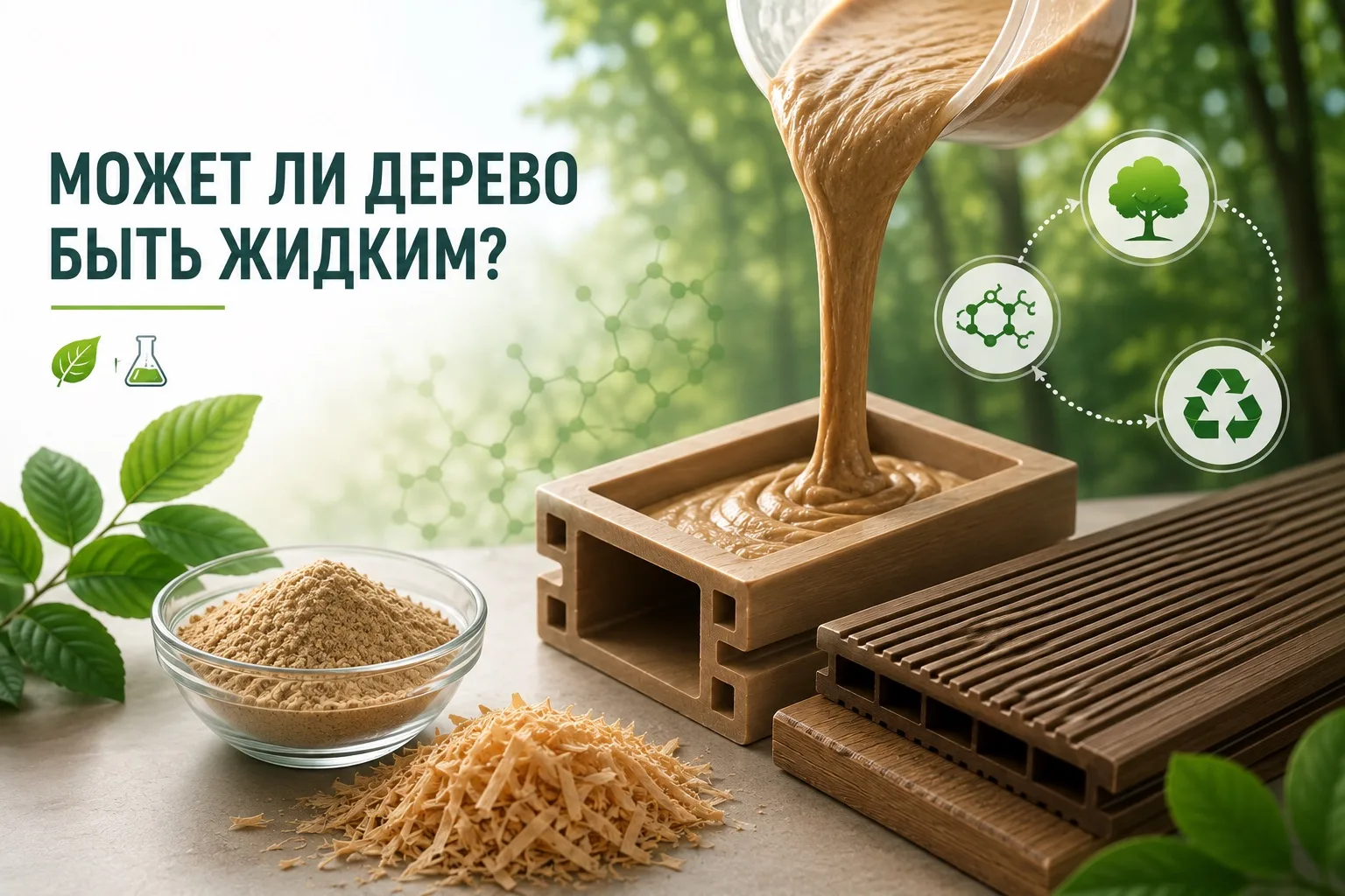 Может ли дерево быть жидким?🌳🔬