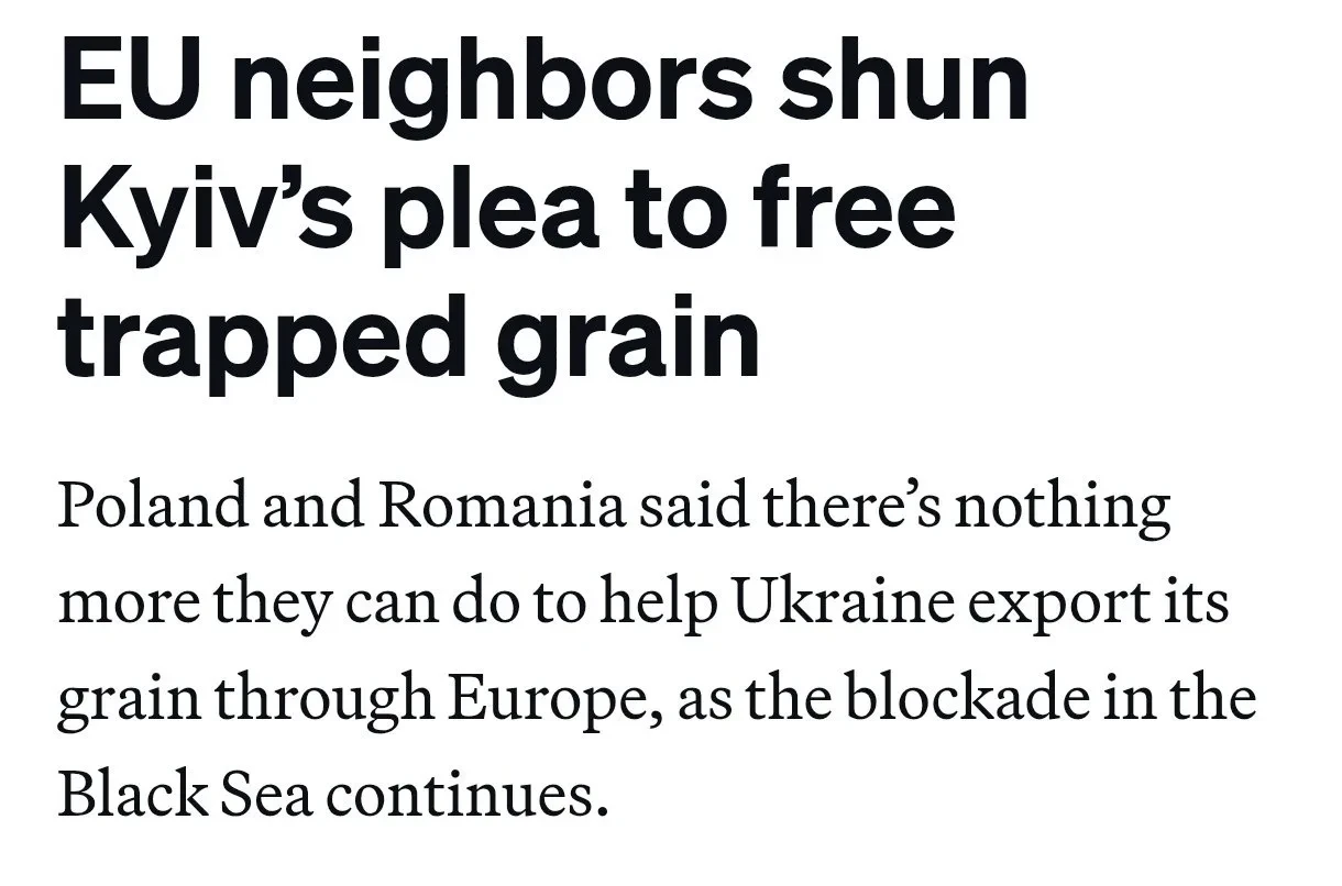 Польша и Румыния отказались увеличивать транзит украинского зерна через свою территорию.