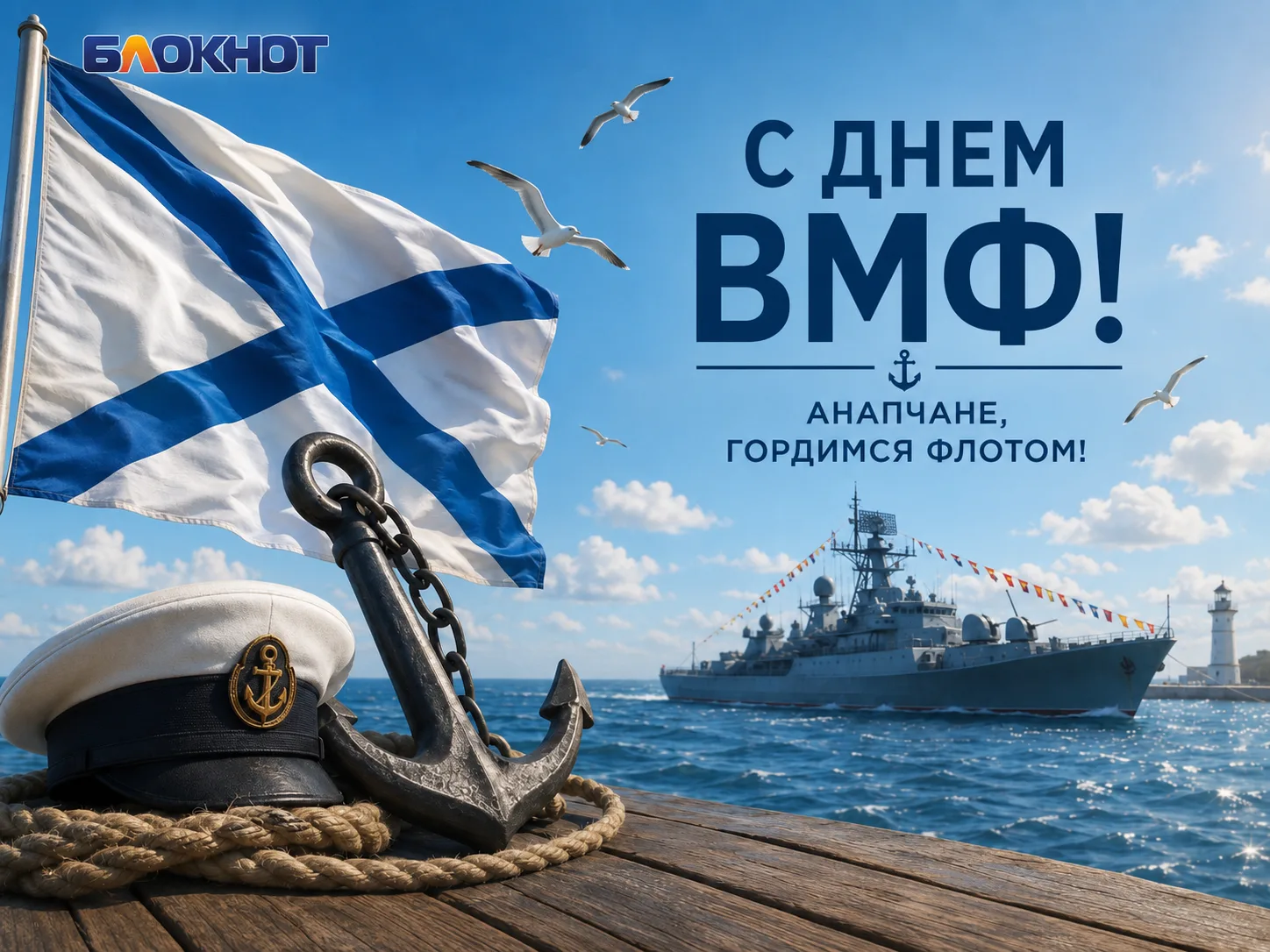 Поздравляем анапчан с Днём Военно-морского флота!