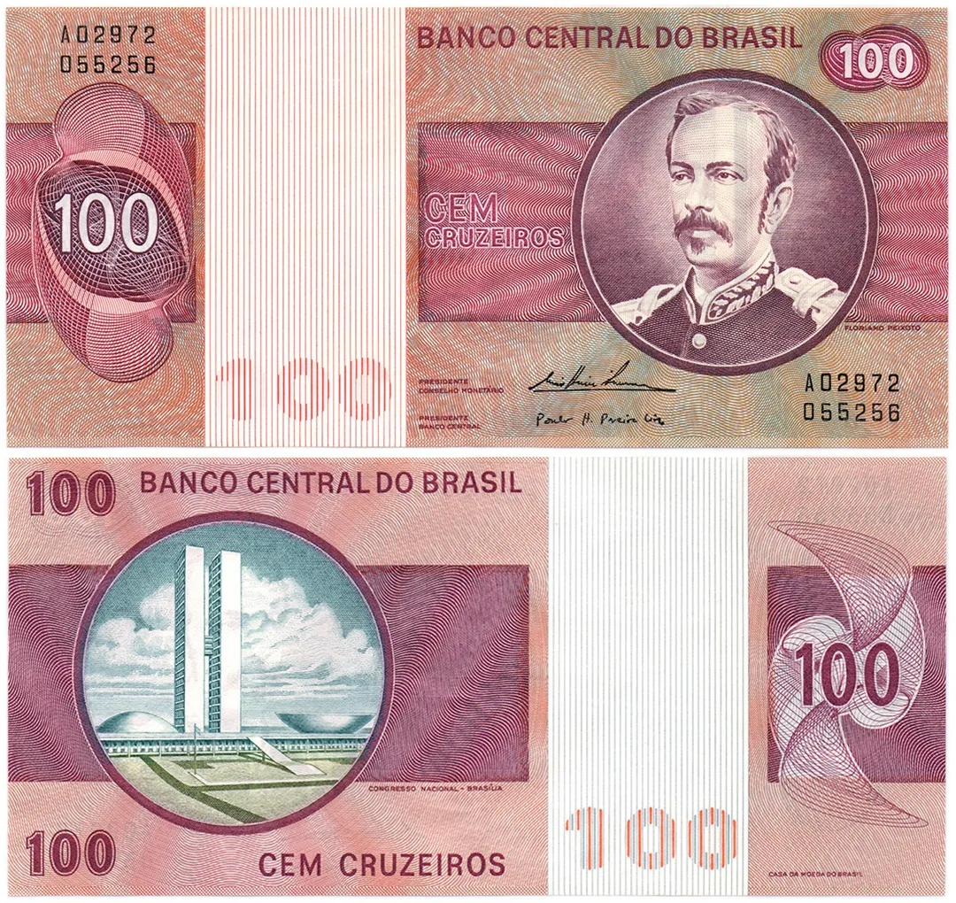 🇧🇷 100 крузейро Бразилии 1981