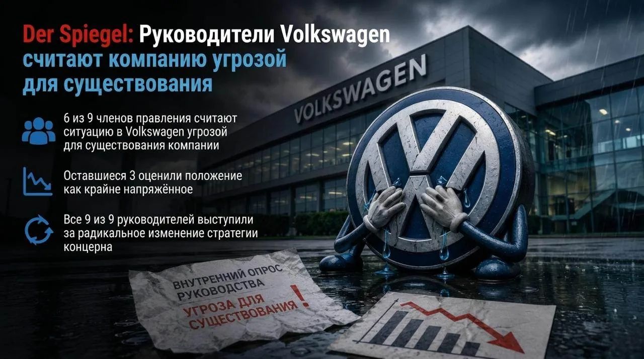Результаты внутреннего опроса руководства VW

Шесть из девяти членов правления считают внутреннюю си