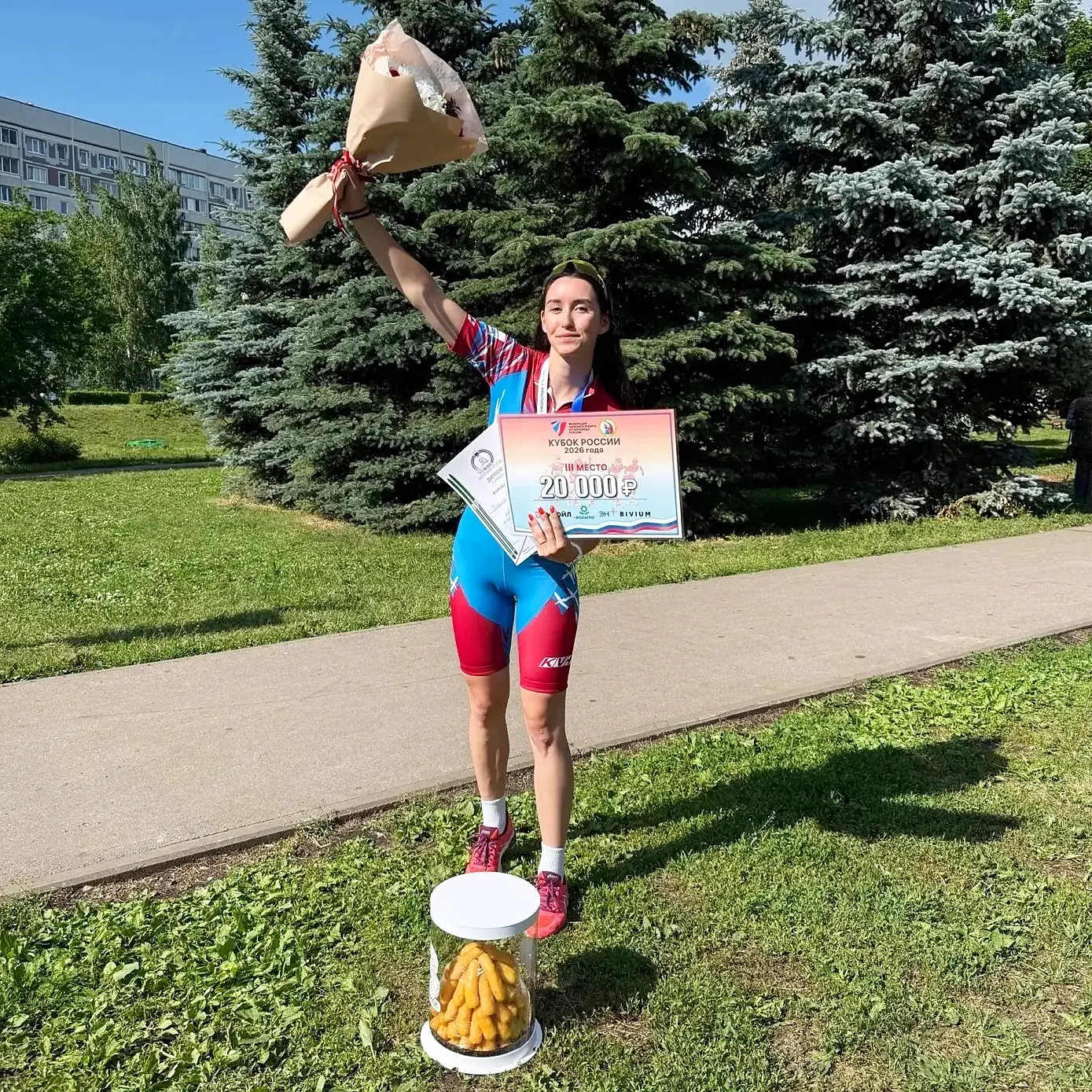 Становлянка Алина Кочкина успешно выступила на первом этапе Кубка России по лыжероллера...