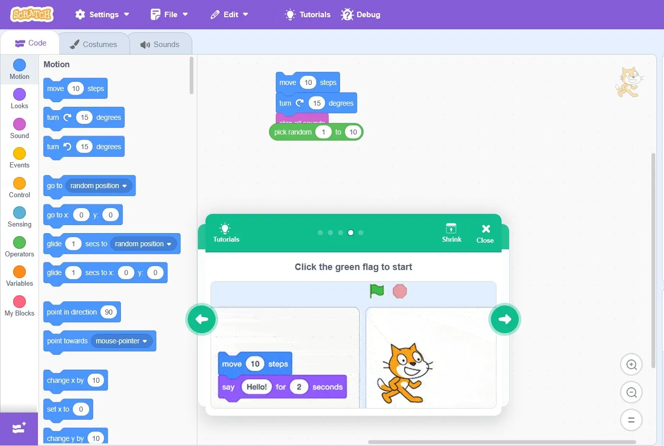 🎮 Программирование и создание игр — Анимация и игры в Scratch (8+)