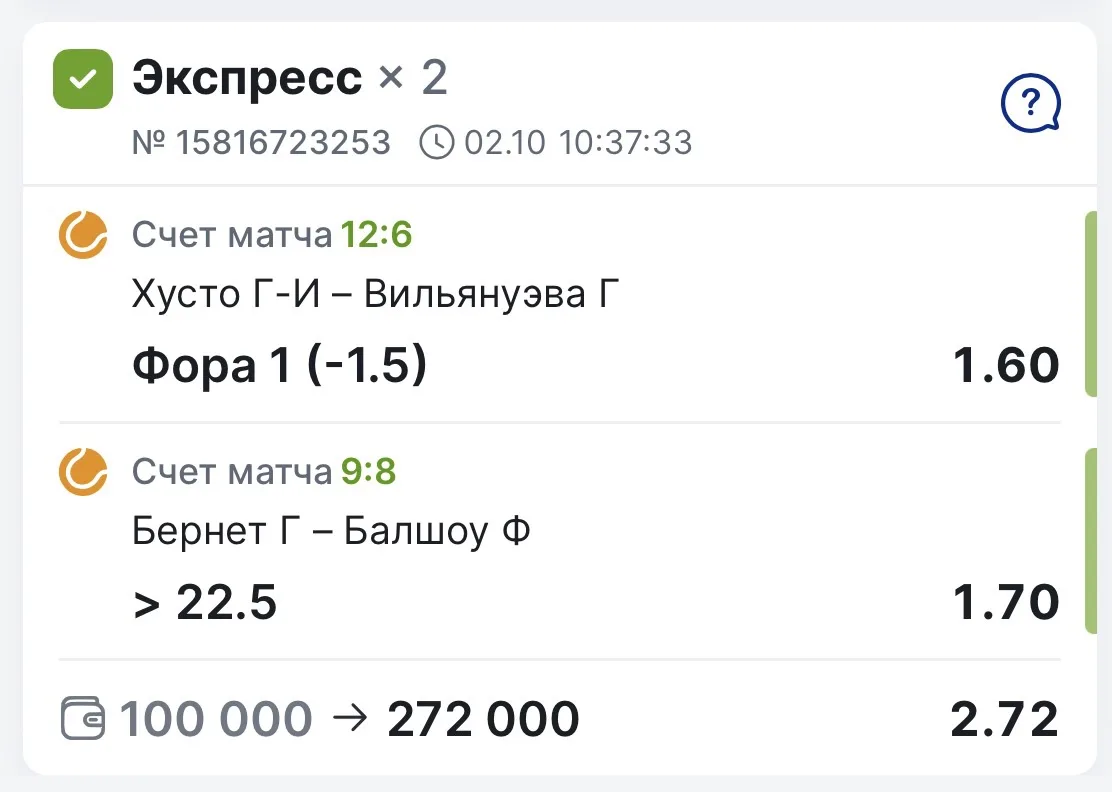 ПОБЕДА ПО ДВОЙНИКУ С АНОНСА С КФ 2.72✅✅✅