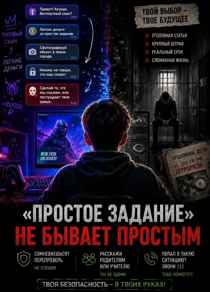 ❗Один из способов вовлечения наших подростков в диверсионную деятельность – ловушки в видеоиграх. На