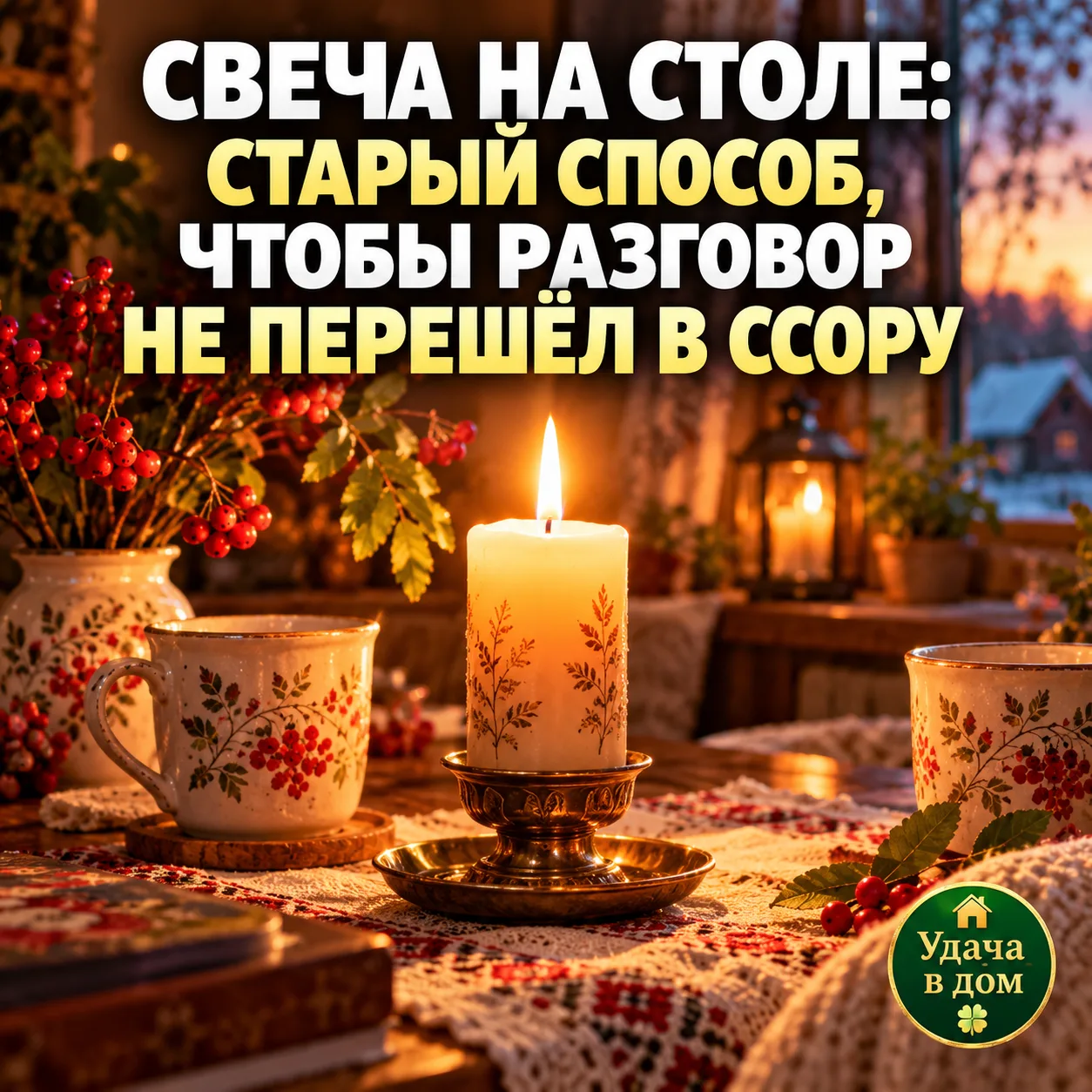 🕯️ СВЕЧА НА СТОЛЕ: СТАРЫЙ СПОСОБ, ЧТОБЫ РАЗГОВОР НЕ ПЕРЕШЁЛ В ССОРУ