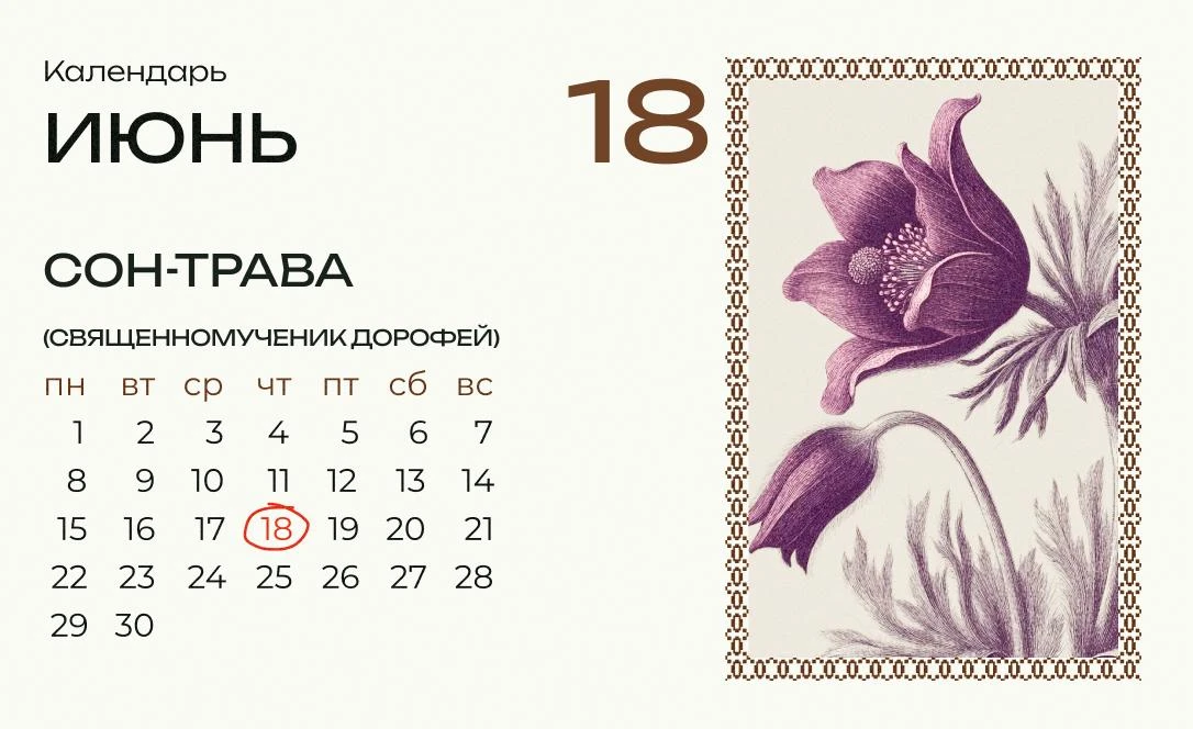 Сегодня день сон-травы!

На Дорофея наступала пора коротких ночей, у которых день отъедал по кусочку