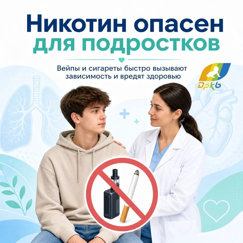 Риски потребления никотина у детей и подростков 🚭