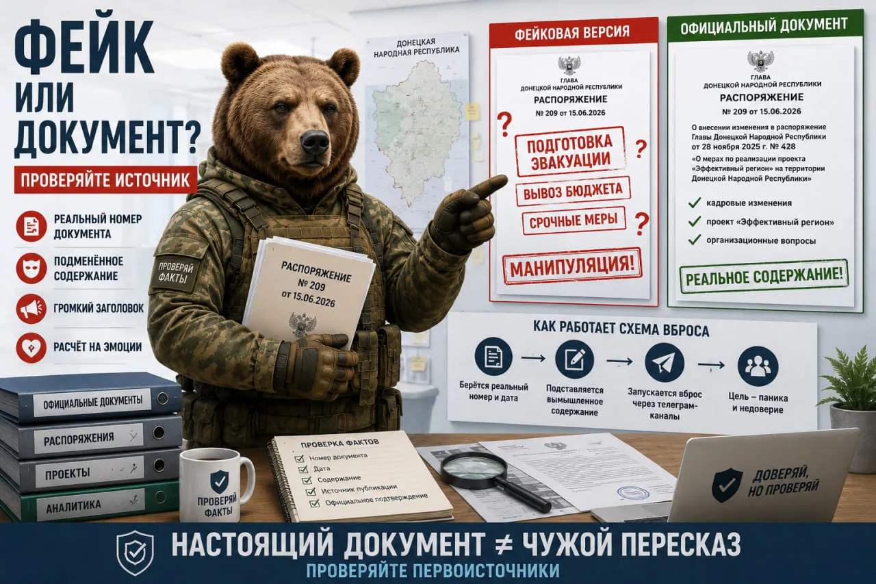 🤡 Вражеские телеграм-каналы начали разгонять панику: Пушилин подписал распоряжение о подготовке эва