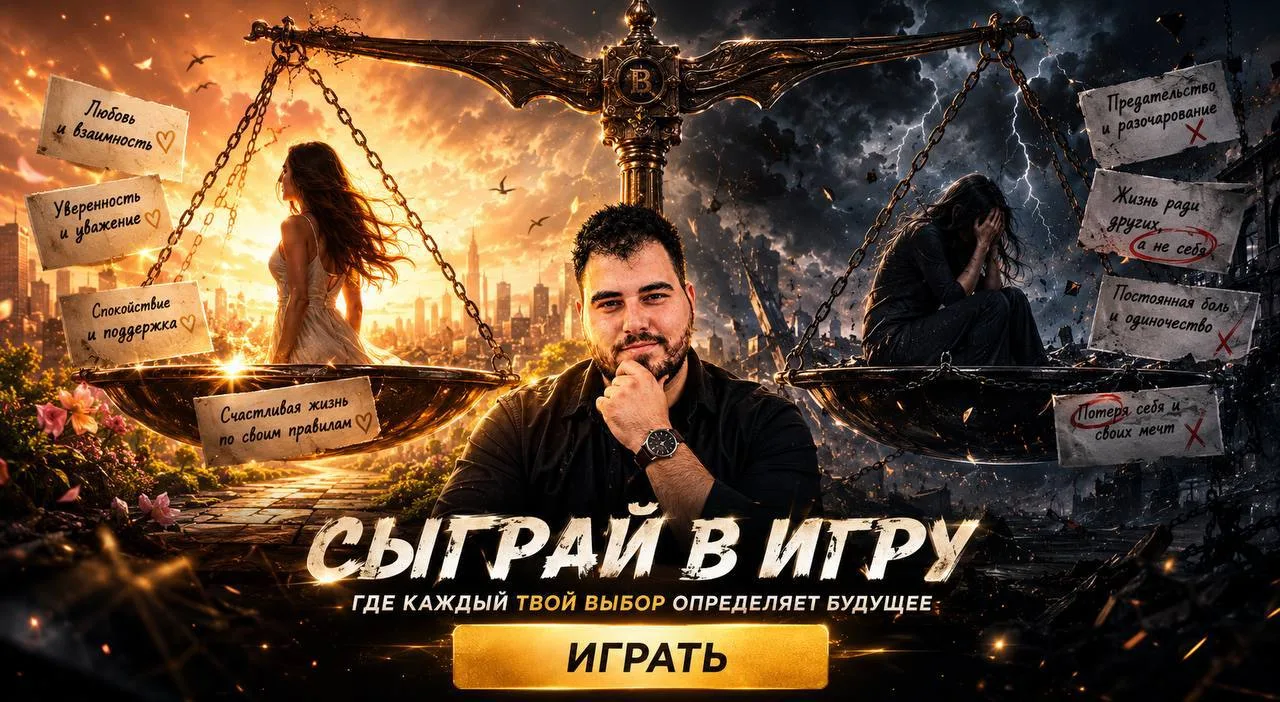 Сыграй в игру где каждый твой выбор несет за собой определенные последствия.