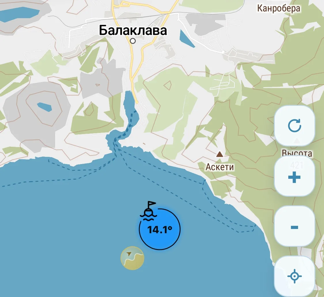 В районе Балаклавы пошла низовка.