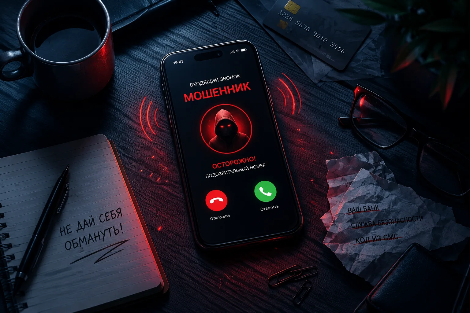 Запоминай классические фразы мошенников, после которых стоит сбросить звонок незамедлит...