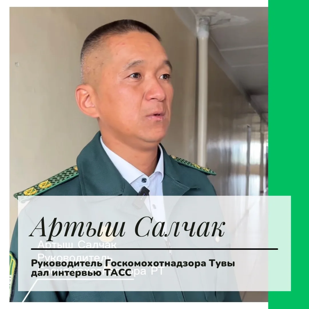 Руководитель Госкомохотнадзора республики Артыш Салчак как эксперт по охране объектов ж...