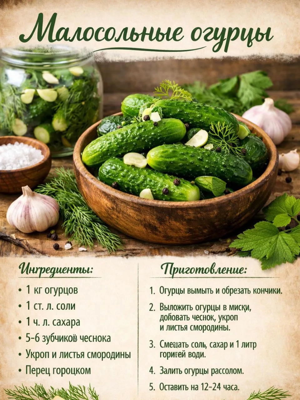 🥒 Малосольные огурцы