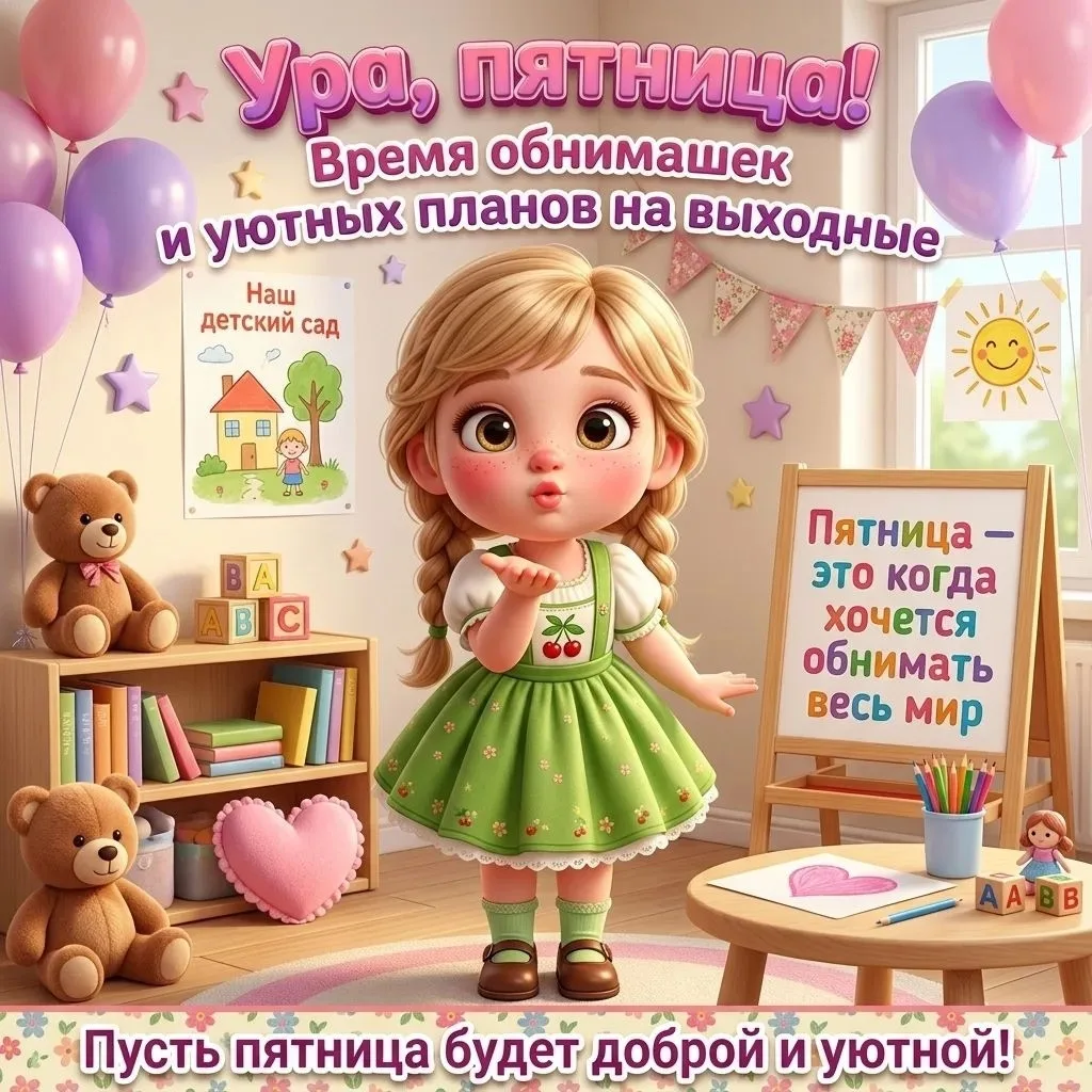 ❤ "Пятница — это когда хочется обнимать весь мир! "