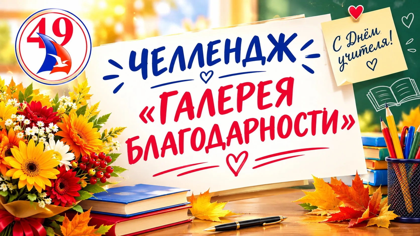 🎉✨ ЧЕЛЛЕНДЖ «ГАЛЕРЕЯ БЛАГОДАРНОСТИ»: ПОЗДРАВЬ УЧИТЕЛЯ ТВОРЧЕСКИ! ✨🎉
