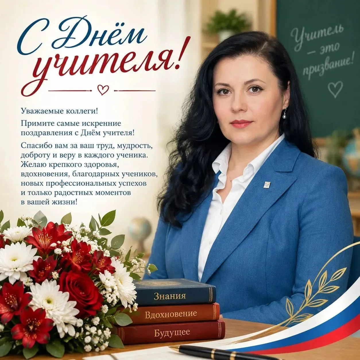 💐 Глава города Виктория Каткова поздравила педагогов с профессиональным праздником: