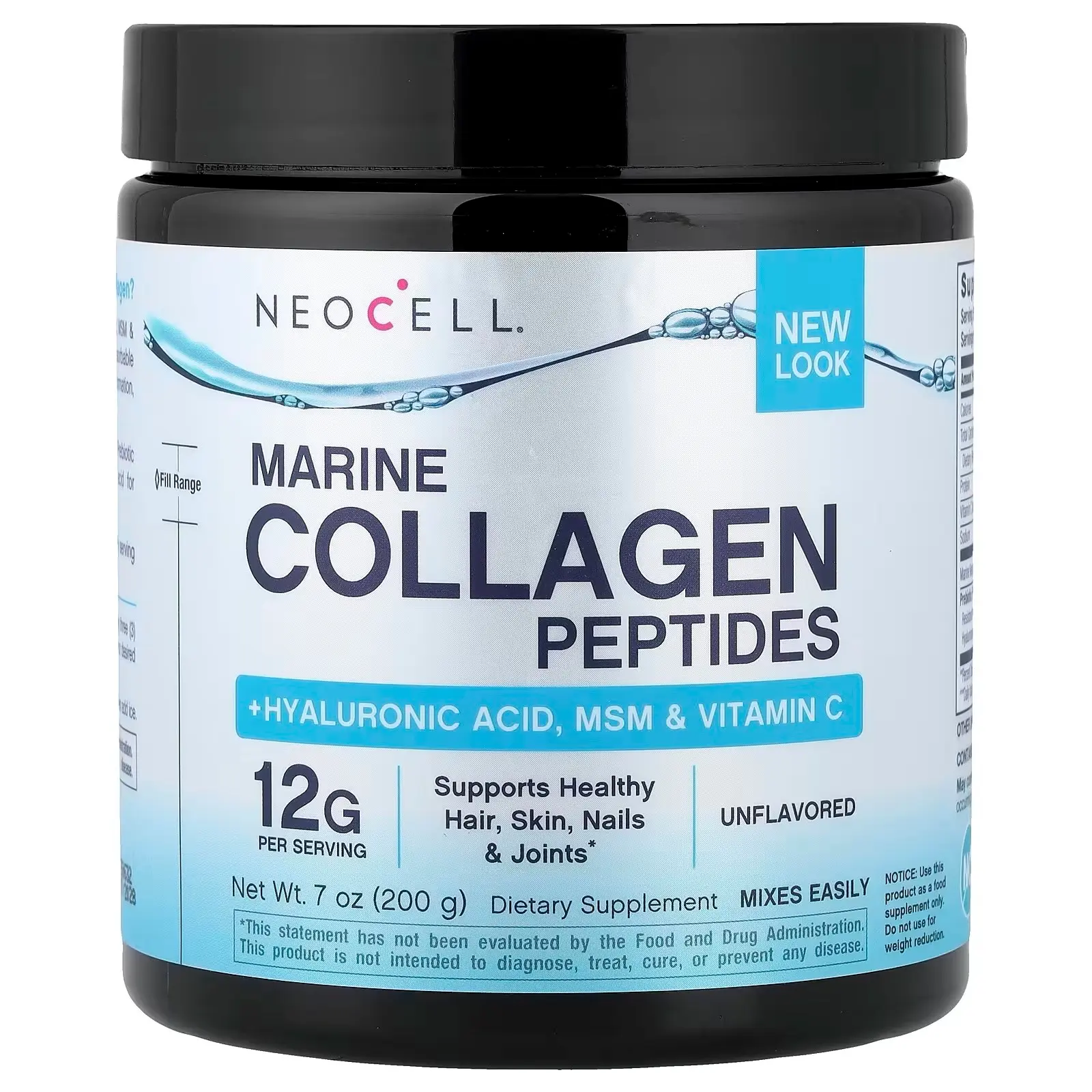 NeoCell, Marine Collagen Peptides (Морской коллаген с гиалуроновой кислотой, МСМ и вита...