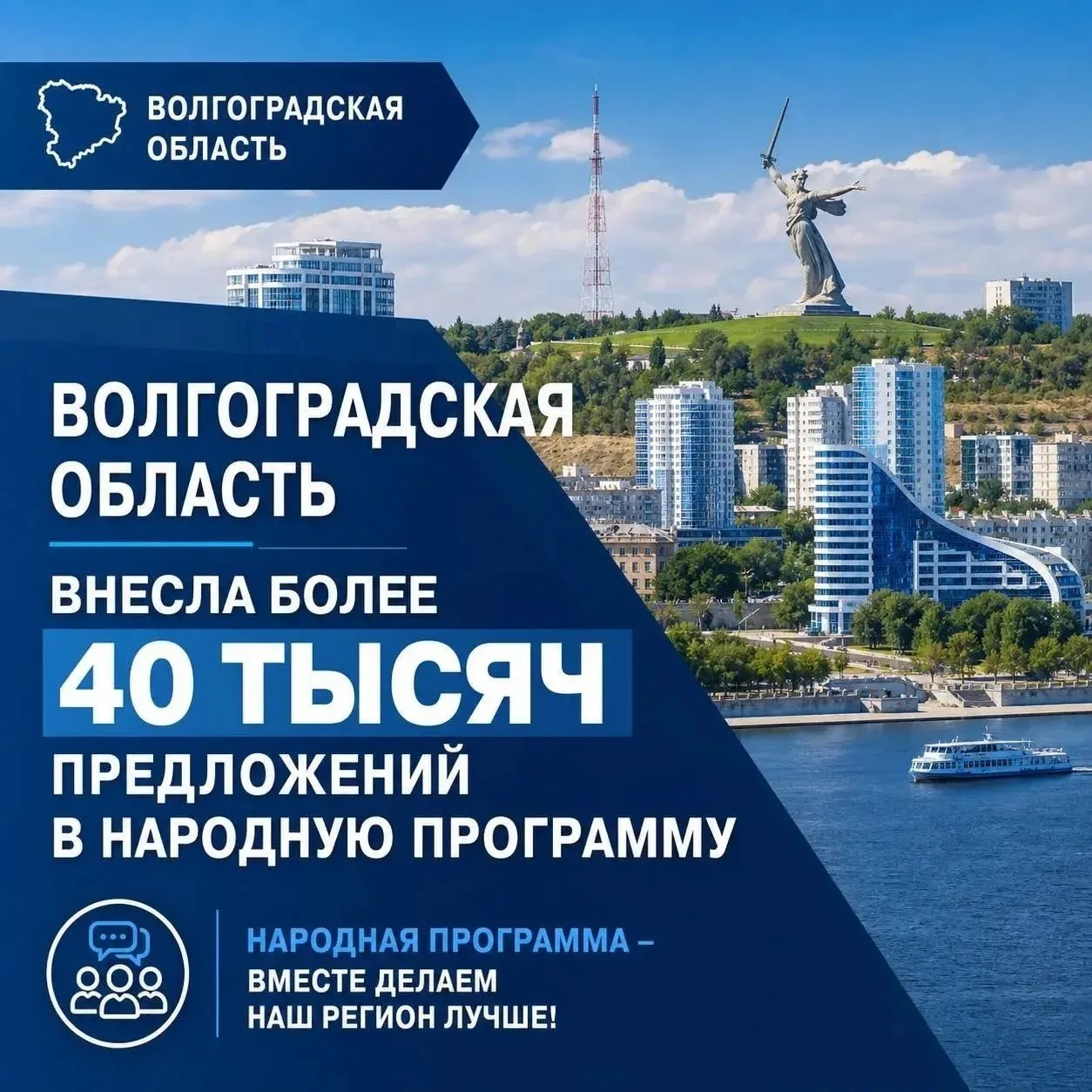 Волгоградская область внесла более 40 тысяч предложений в Народную программу