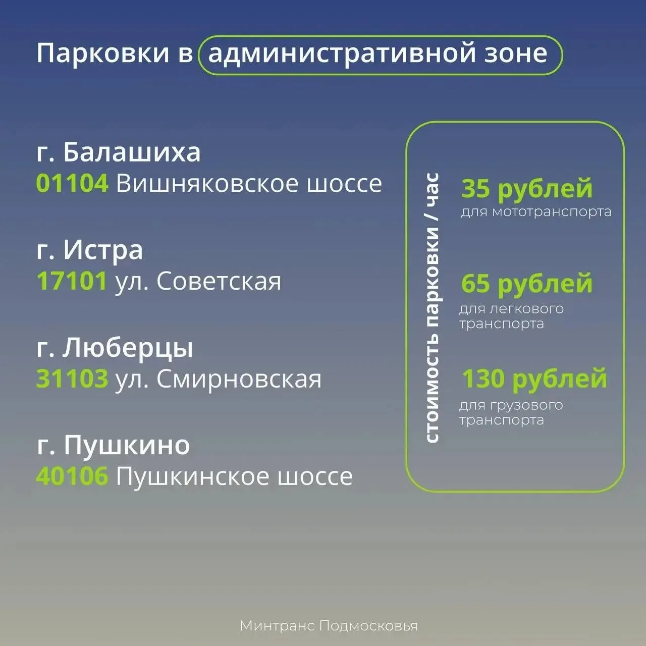 🅿 В Люберцах ввели новую платную парковочную зону.