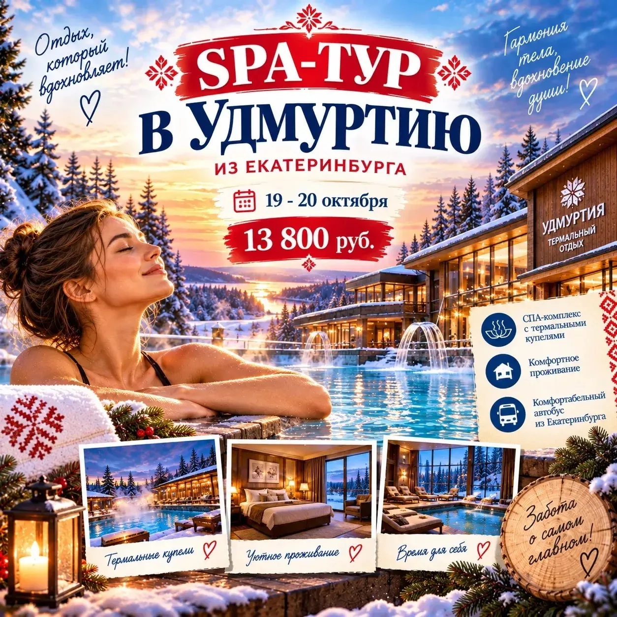Надоели Тюменские горячие источники? Отрада зовёт на новые земли 😊