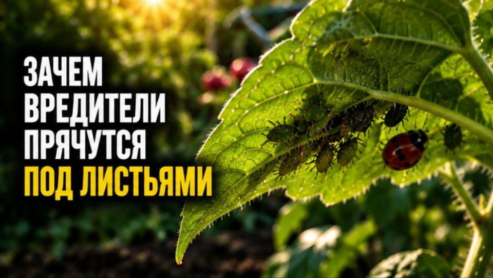 Зачем вредители прячутся под листьями