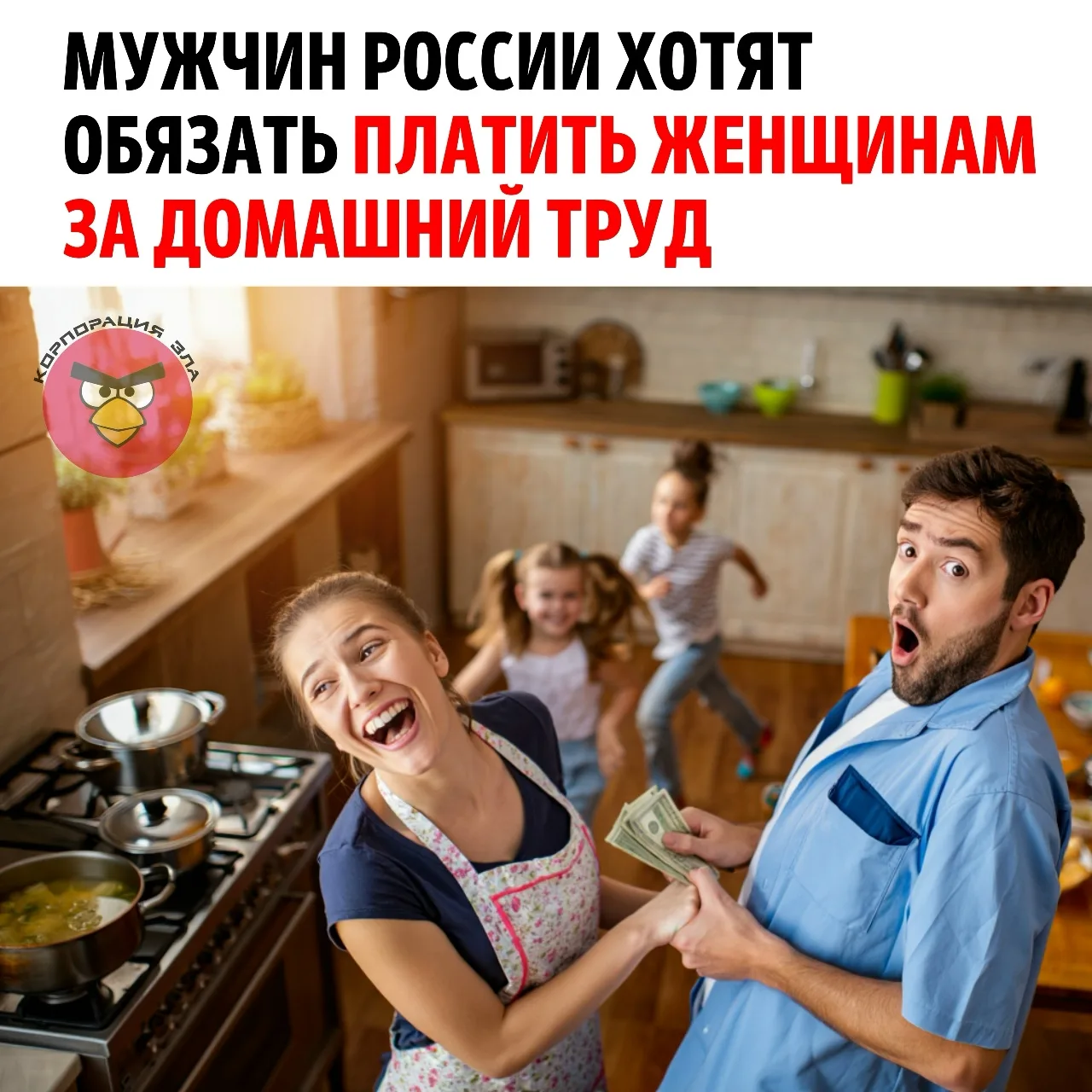 В России предложили обязать мужчин платить женщинам за домашние дела