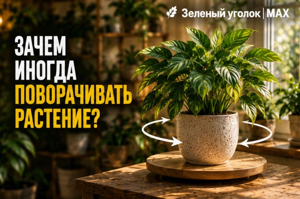 🔄 ЗАЧЕМ ИНОГДА ПОВОРАЧИВАТЬ РАСТЕНИЕ?
