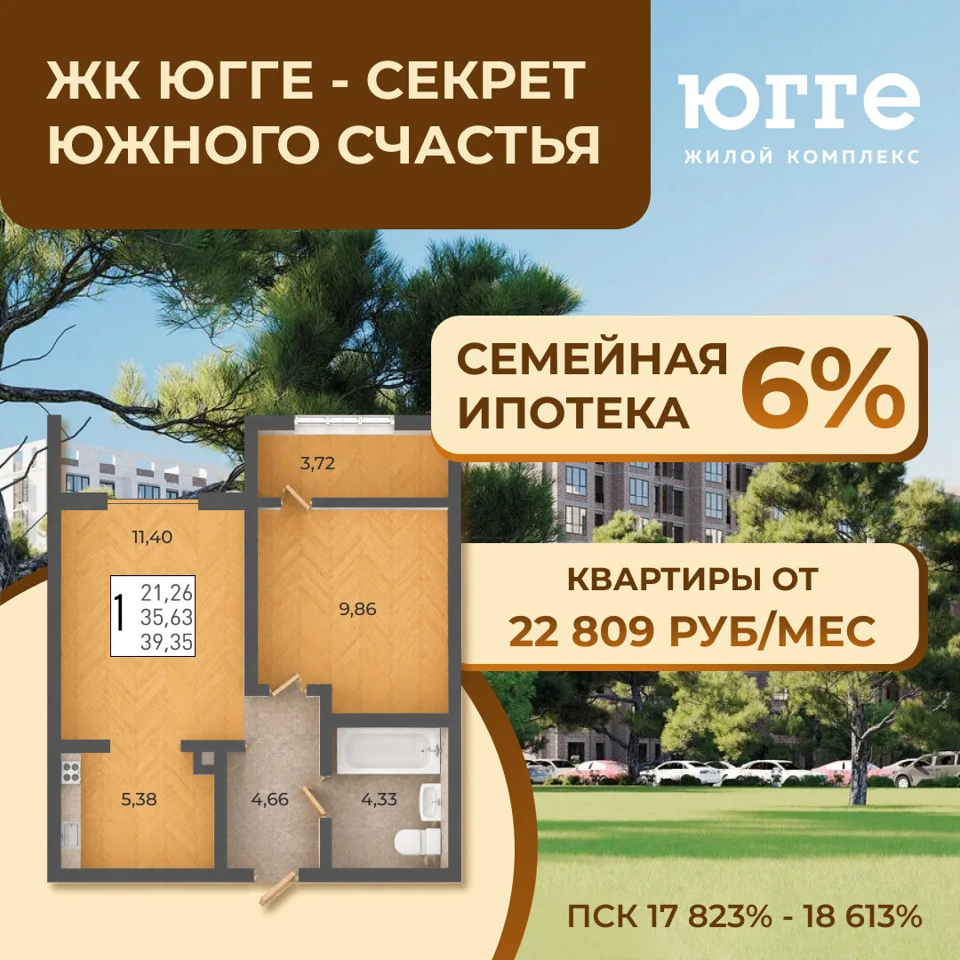 ЖК Югге в Краснодаре. Дом сдан. Ключи в день покупки!  Жилой монолитно-кирпичный комплекс класса ком