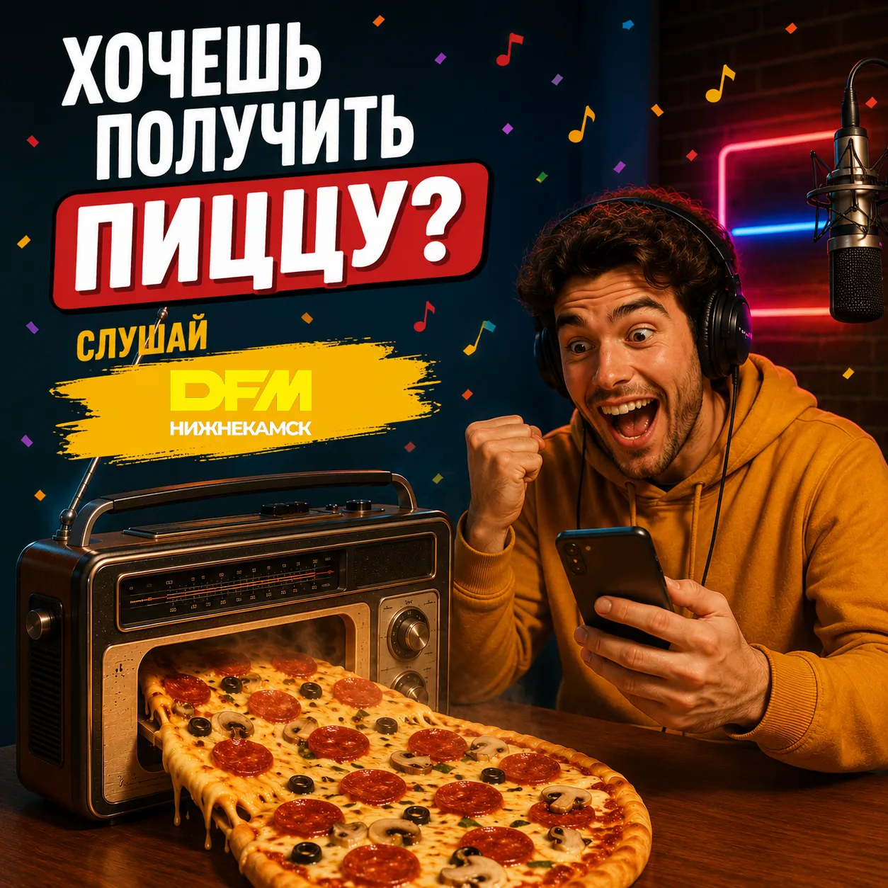 Сегодня с 11 до 12 и с 16 до 17 часов и весь июнь! Просто отвечай на вопрос ведущего первым и приз -
