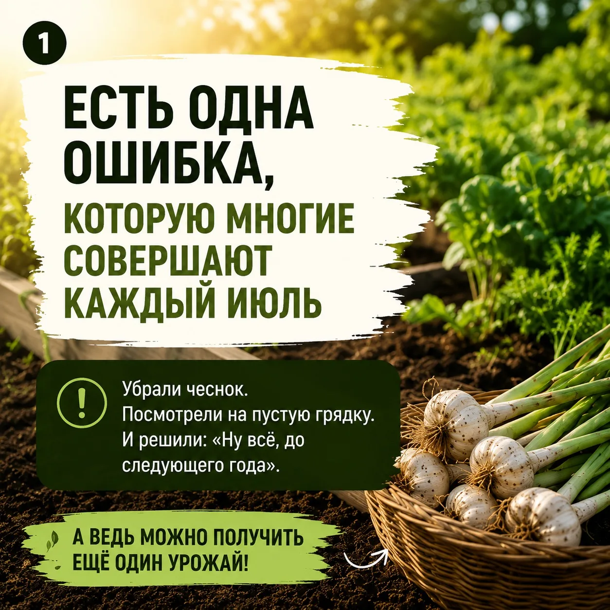 Посмотрели на пустую грядку.
И решили: 💭«Ну всё, до следующего года».💭

🌿А ведь именно сейчас мож