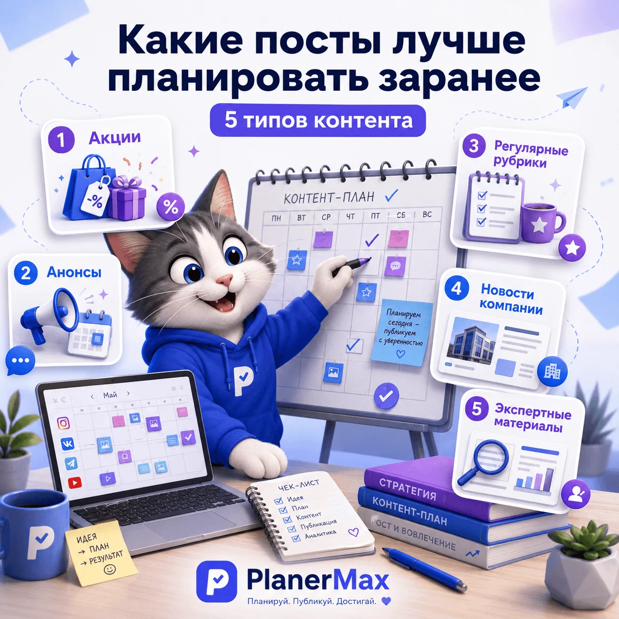 Какие посты лучше планировать заранее 📅