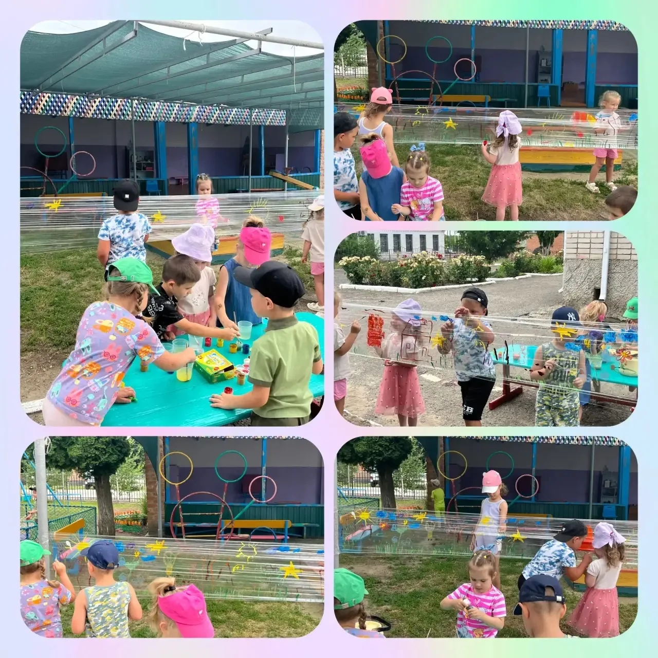 День художника в старшей группе 👩‍🎨🎨На свежем воздухе, под тёплым летним солнцем, ребята с удовол
