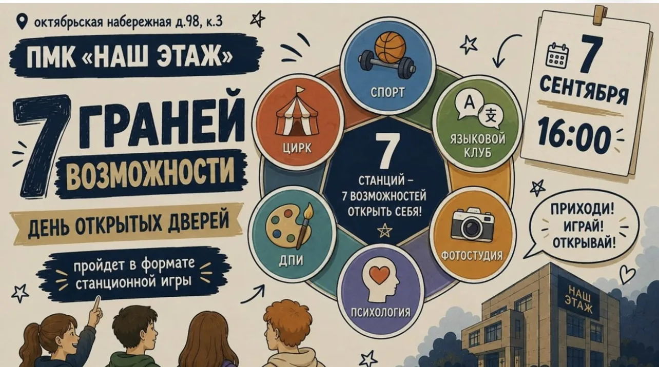 💥Молодёжное пространство «Наш Этаж» приглашает на День открытых дверей!