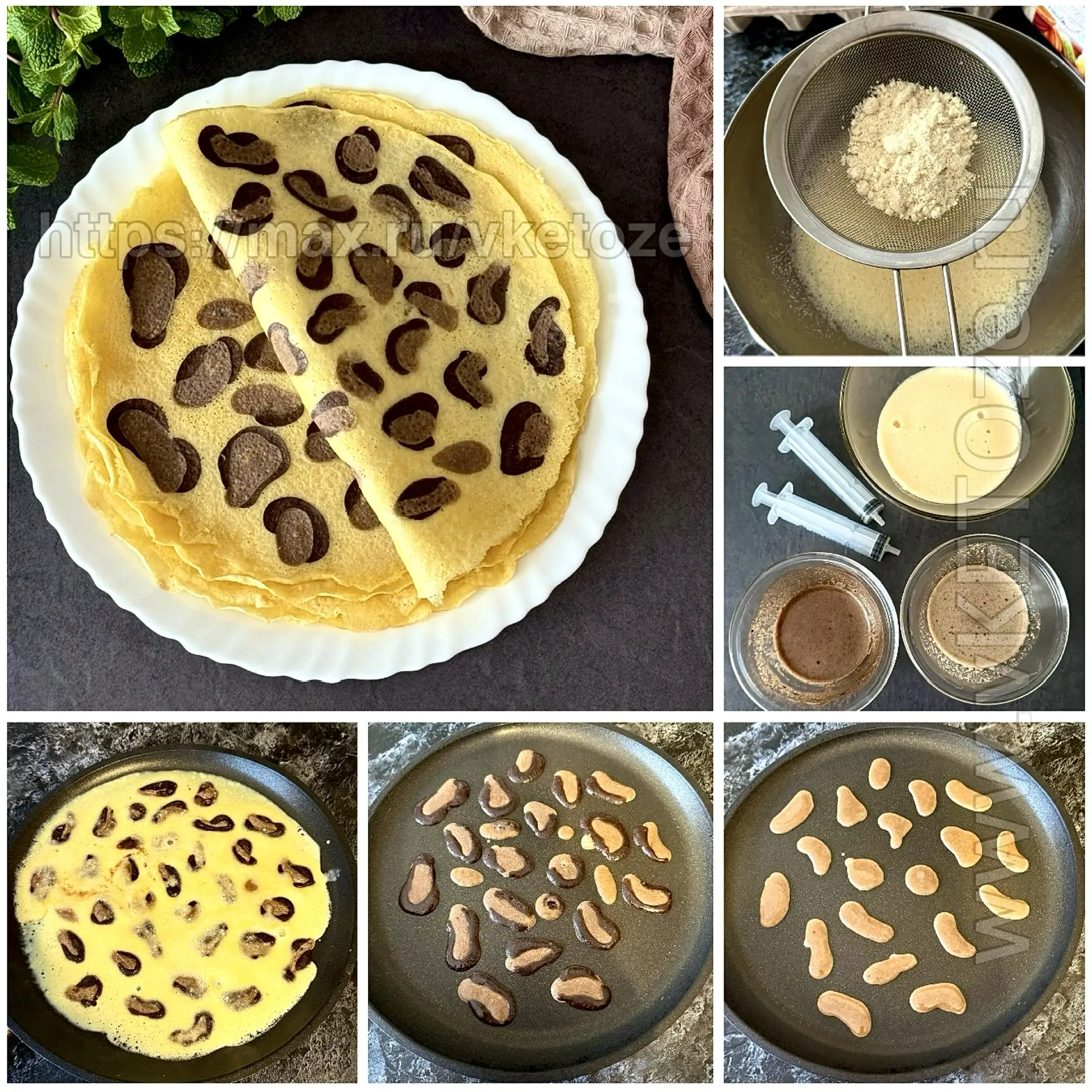 Леопардовые блины 🥞 на миндальной муке (КЕТО-рецепт)   Всех с началом Масленицы!! 🥞  Делала сегодня 