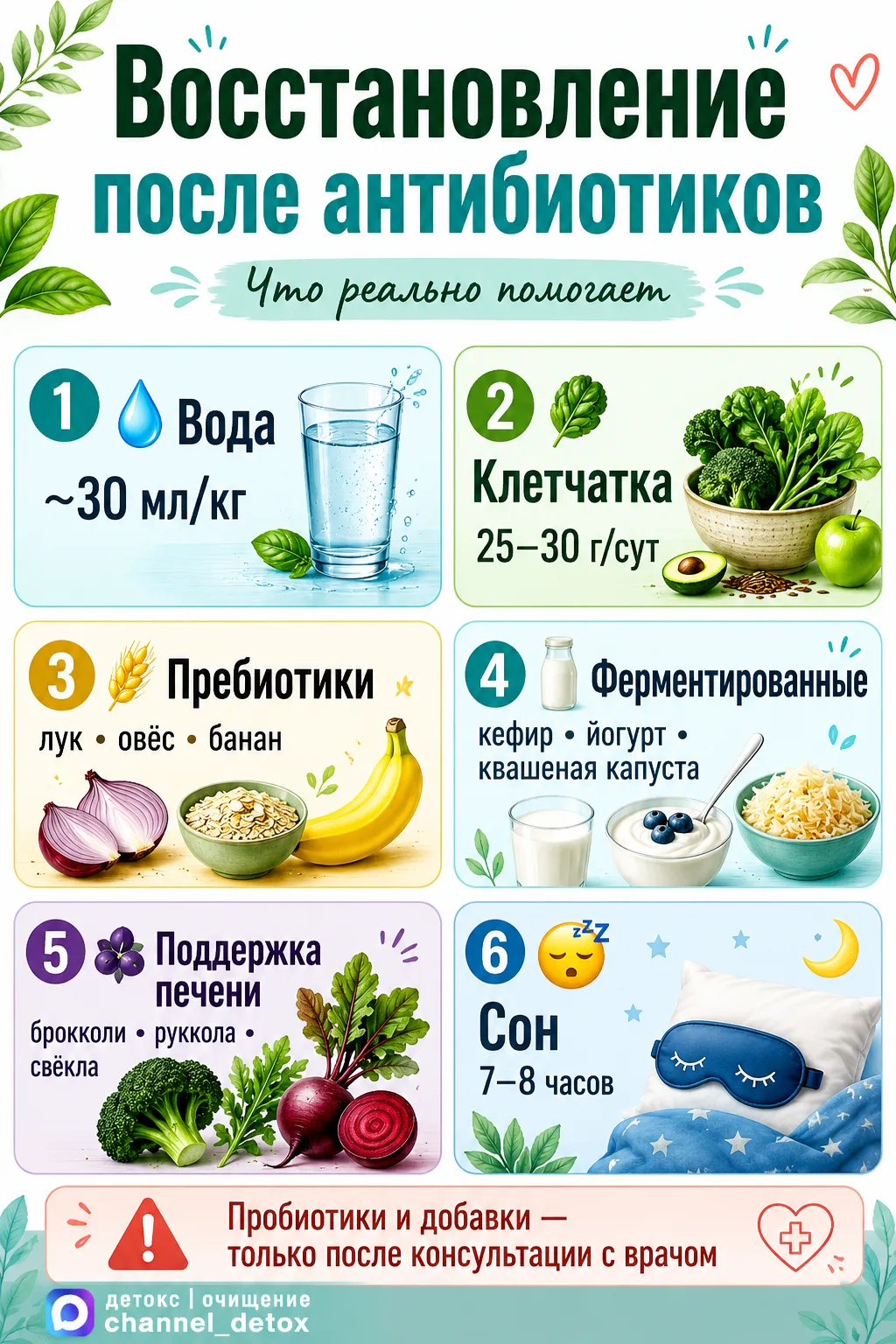 🌿 Как восстановиться после курса антибиотиков