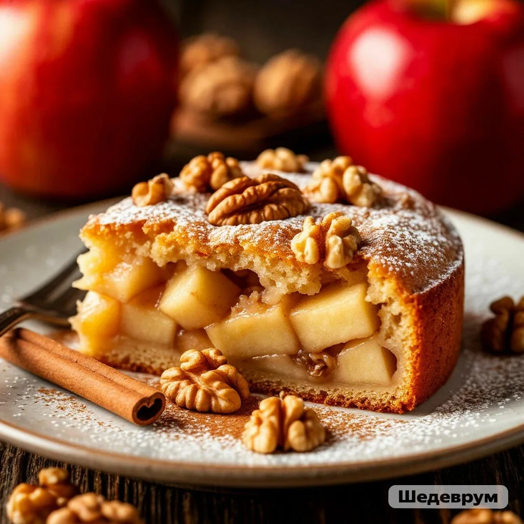 ШАРЛОТКА С ГРЕЦКИМИ ОРЕШКАМИ, КОТОРУЮ МОЖНО ЕСТЬ НА ДИЕТЕ! 🍎🌰