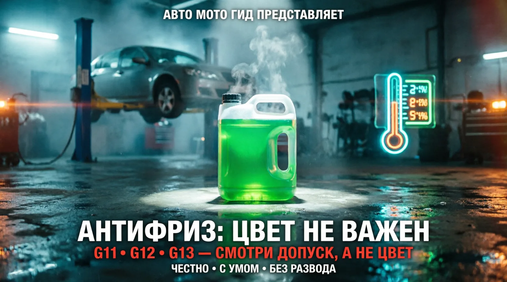 Антифриз — цвет не значит ничего. Как выбирать правильно.