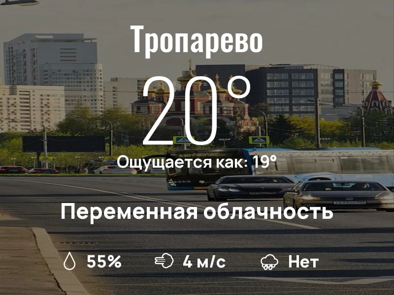 Что с погодой в Тропарево?