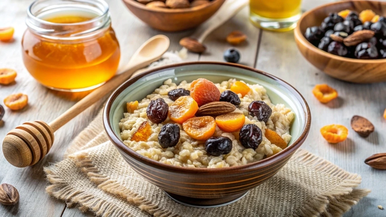 ПЕРЛОВАЯ КАША С СУХОФРУКТАМИ И ОРЕХАМИ