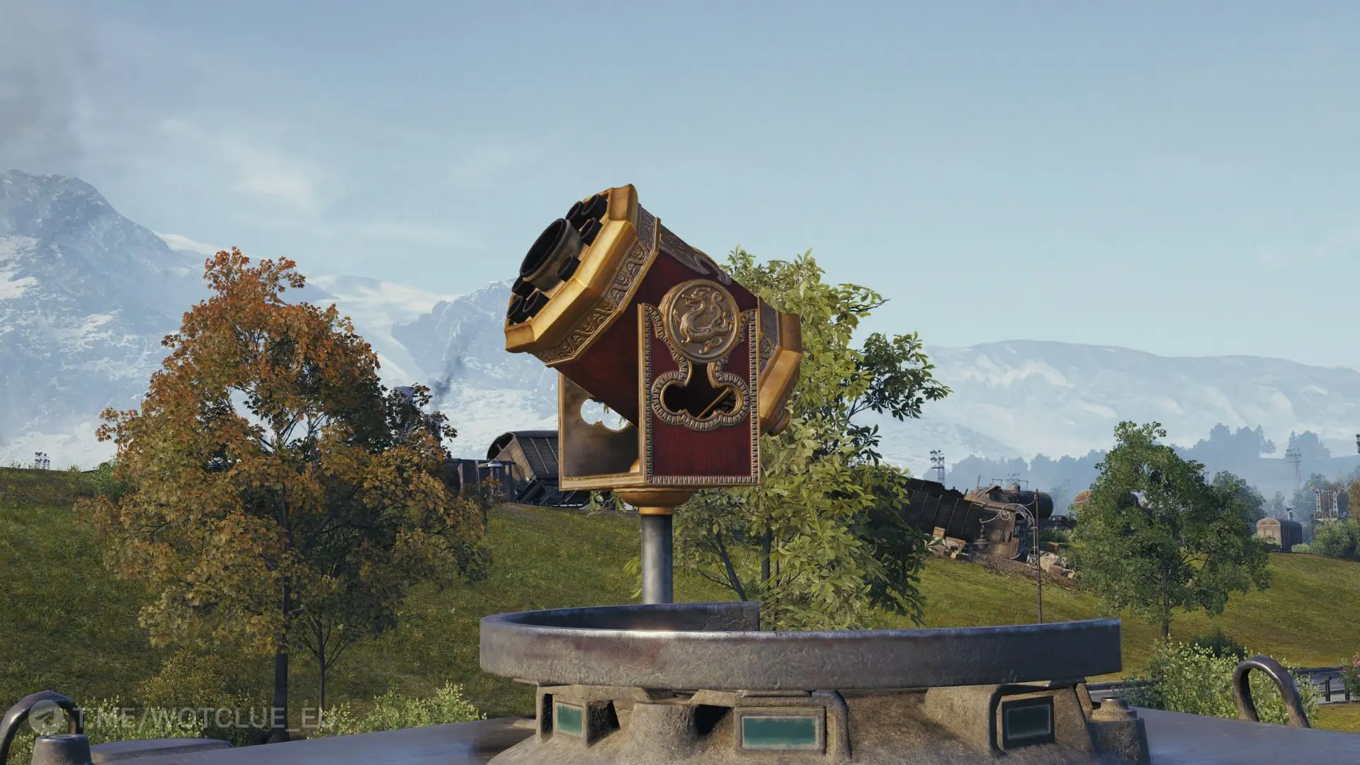 3D-объект «Салютная установка» на фото в WoT

Можно было получить из Лунных коробок 2026 (Пылающее с