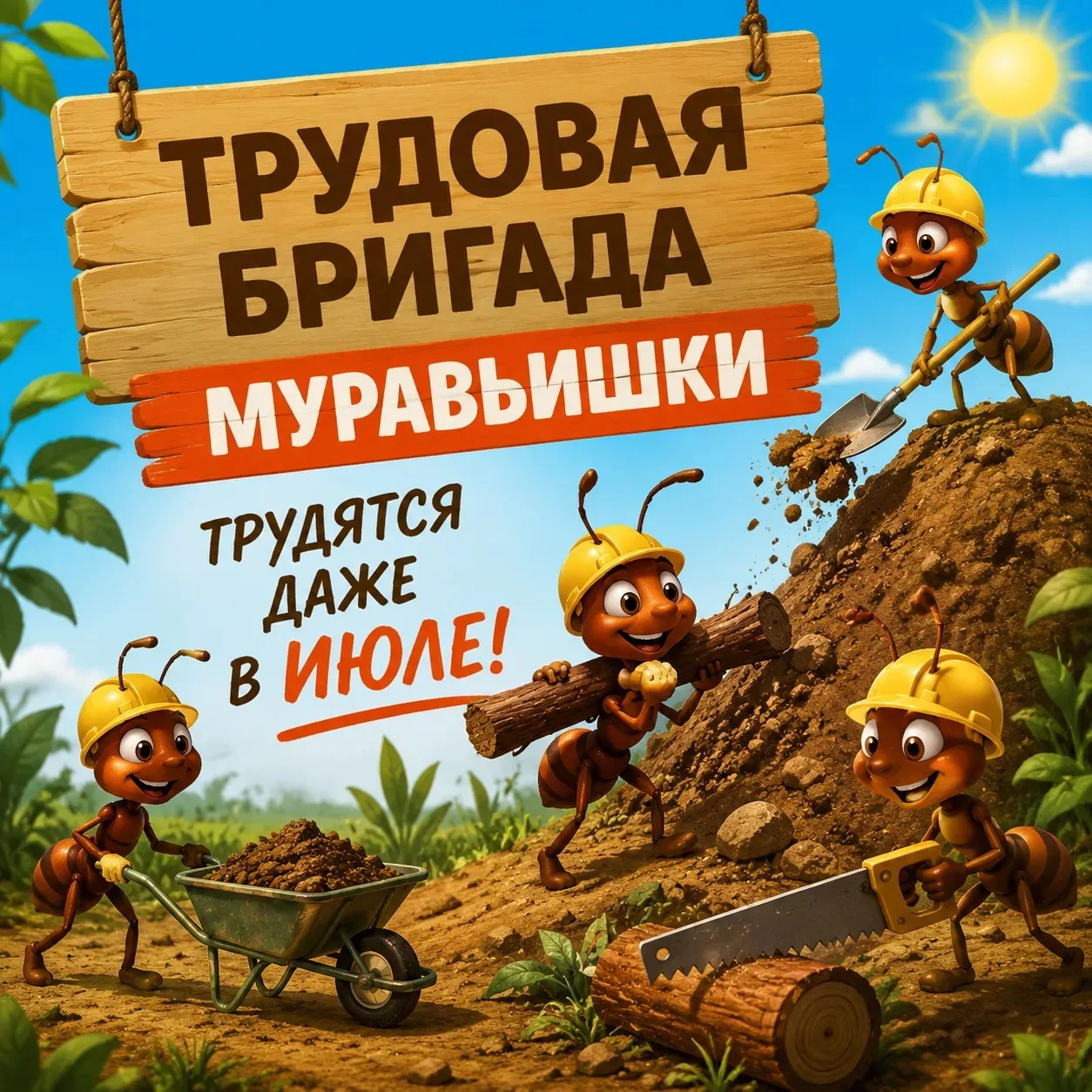 🐜 Трудовая бригада «Муравьишки» не отдыхает даже в июле!

Лето — это не только время игр и каникул,