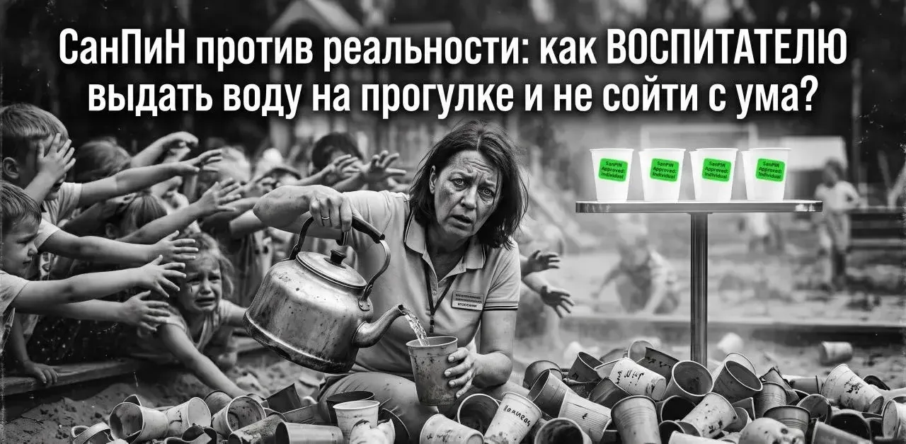 💧 СанПиН против реальности: как ВОСПИТАТЕЛЮ выдать воду на прогулке и не сойти с ума?