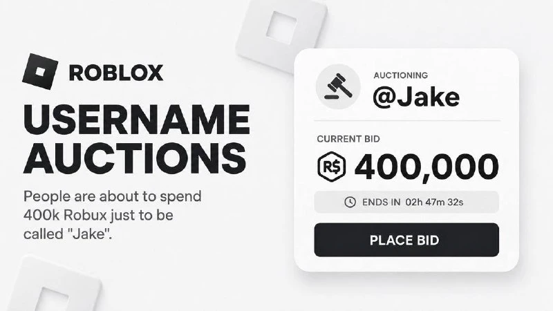 В следующем месяце в Roblox стартуют аукционы редких неактивных и заблокированных никнеймов 🔥👀 В б