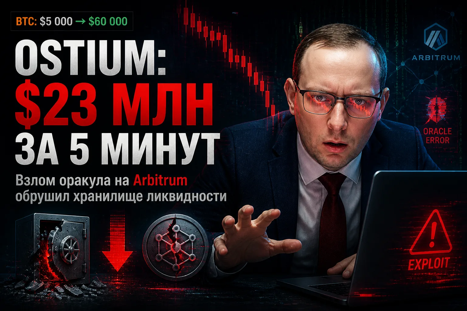🚨 Ostium потерял $23,75 млн за 5 минут 29 секунд - и это снова не про дыру в смарт-контракте, а про