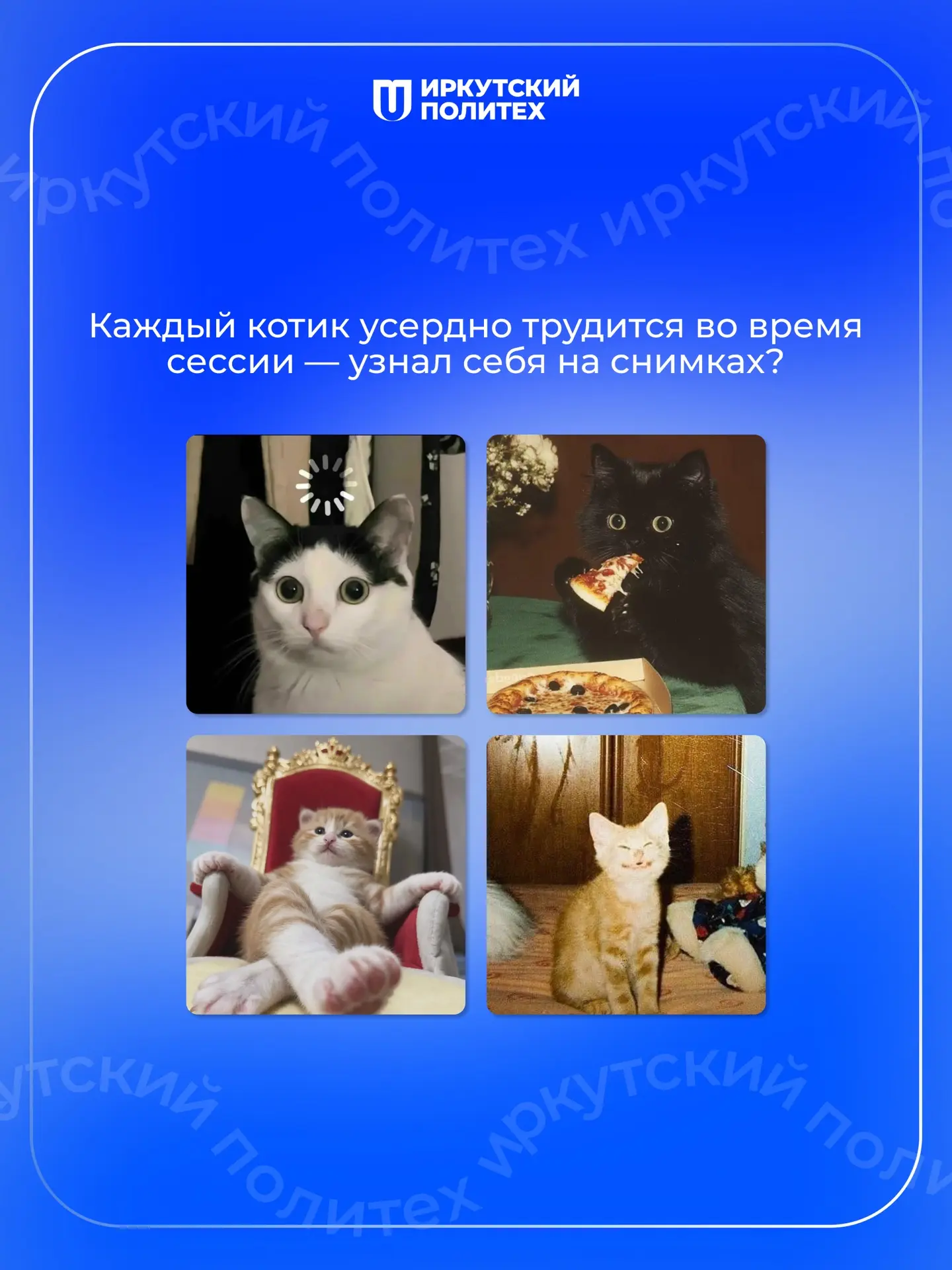 Осторожно! На фотографиях замечен студент Иркутского политеха!   ✅ Выберите все изображения, на кото