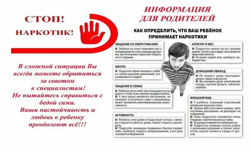 Уважаемые родители!
Наркомания — это общемировая проблема, и, к сожалению, думать, что она обойдет в