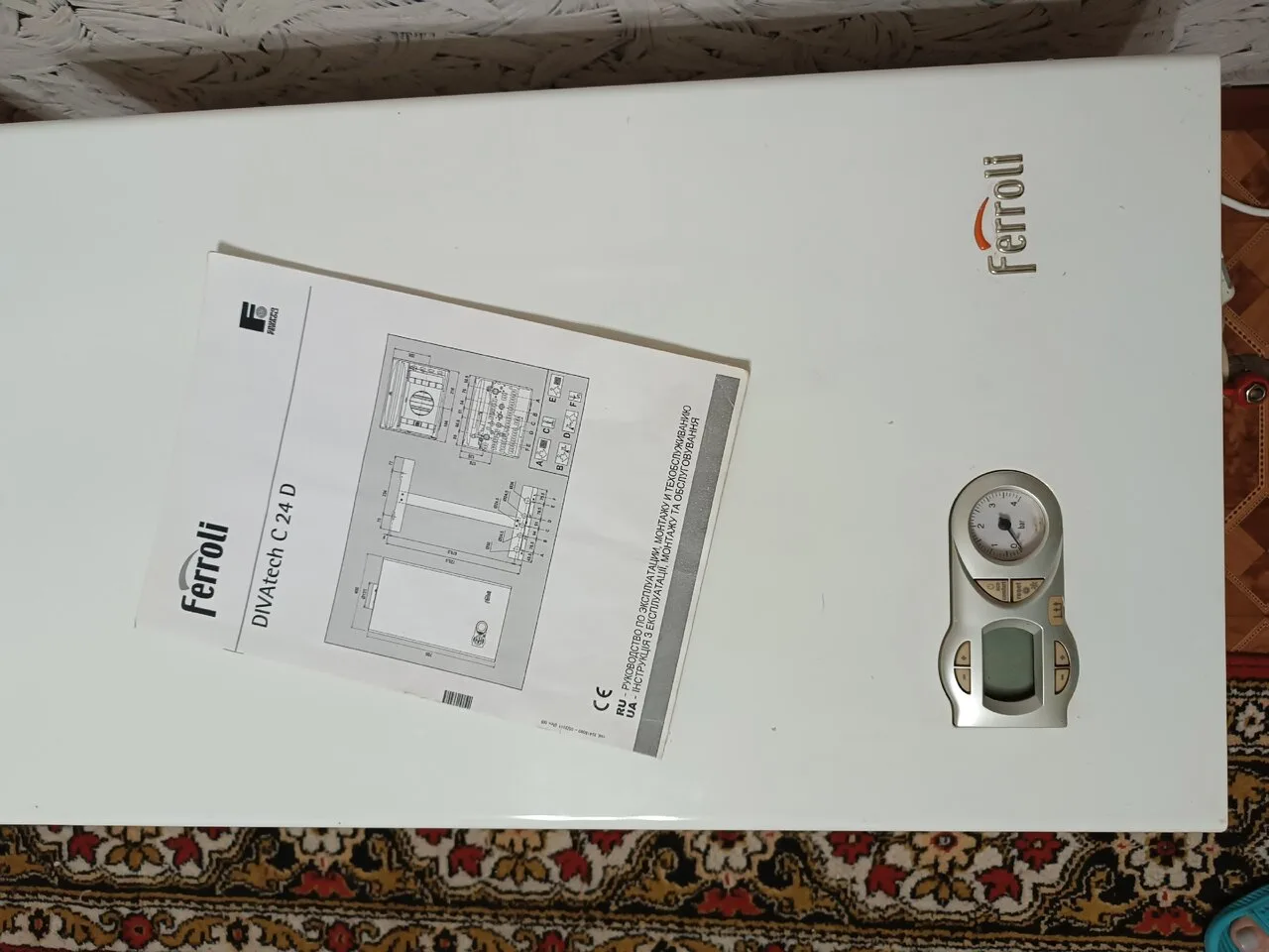 Продам двухконтурный котел Ferroli C24D, б/у, обогрев 240 м², 14 000 руб., Макеевка