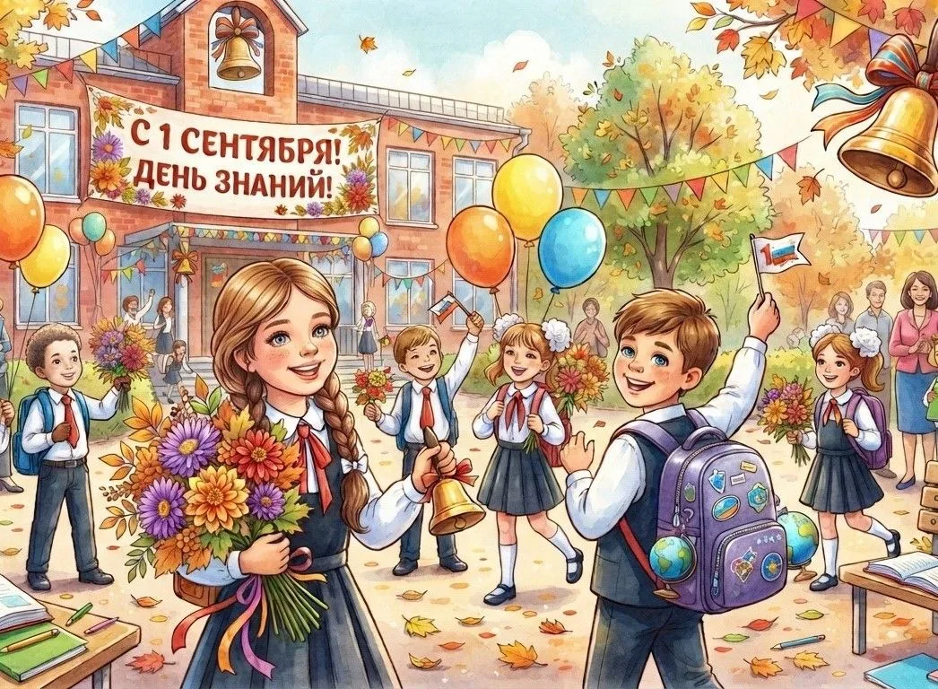С Днем знаний! Пусть новый учебный год принесет радость, легкие победы и интересные отк...