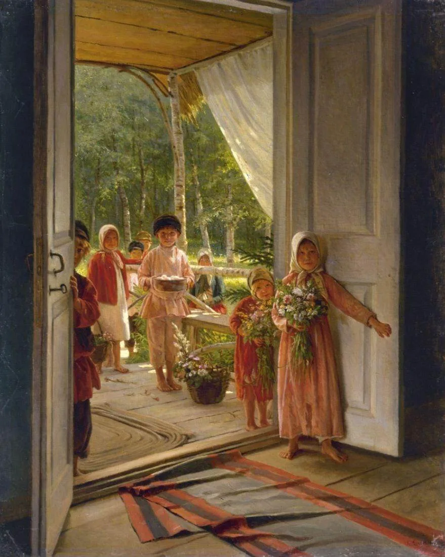 Лето (С поздравлением), 1890, 84x67
Карл Лемох (1841-1910)
ГРМ

Кирилл (Карл) Викентьевич - русский 